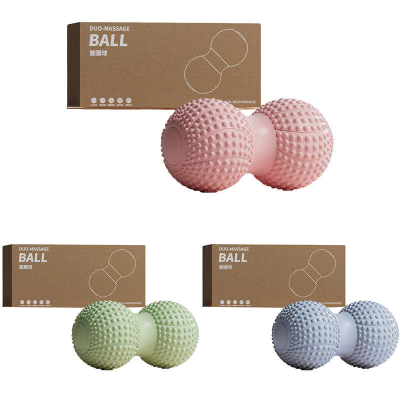 Peanut Massage Ball Foot and Muscle Relaxation Yoga Fitness Massage Tool - Pink