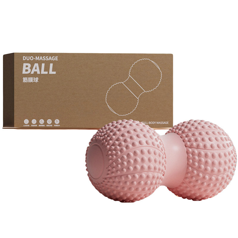 Peanut Massage Ball Foot and Muscle Relaxation Yoga Fitness Massage Tool - Pink