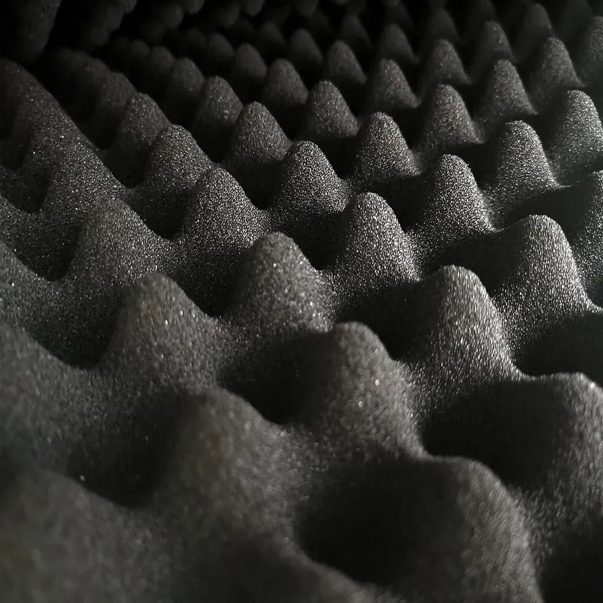 Black Egg-Crate Wall Panel Set 30 x 30 x 3 cm - 20 Pieces