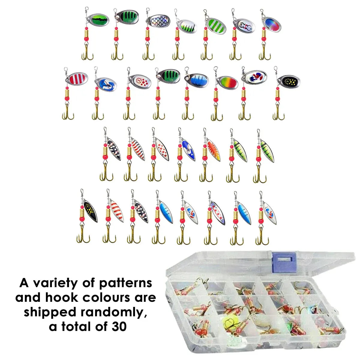 Artificial Fishing Lure Bait Set Mixed Pattern Hard Soft Baits Hook Kit Angling