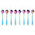 8X Spoon Long Handle Dessert Tea Coffee Mixing Spoon Stainless Steel Teaspoon - Gold