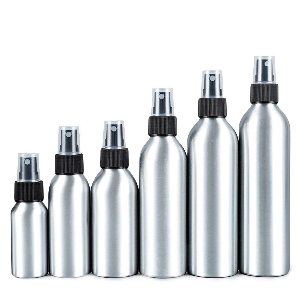 10pcs Travel Size Refillable Aluminum Spray Bottles Toner Cleaning Solution Mist - 10pcs-120ml