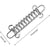 1-15PCS Outdoor Camping Tent Spring Wind Rope Buckle Fix Hook Buckles Silver Red - 1pcs
