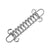 1-15PCS Outdoor Camping Tent Spring Wind Rope Buckle Fix Hook Buckles Silver Red - 1pcs