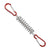 1-15PCS Outdoor Camping Tent Spring Wind Rope Buckle Fix Hook Buckles Silver Red - 1pcs