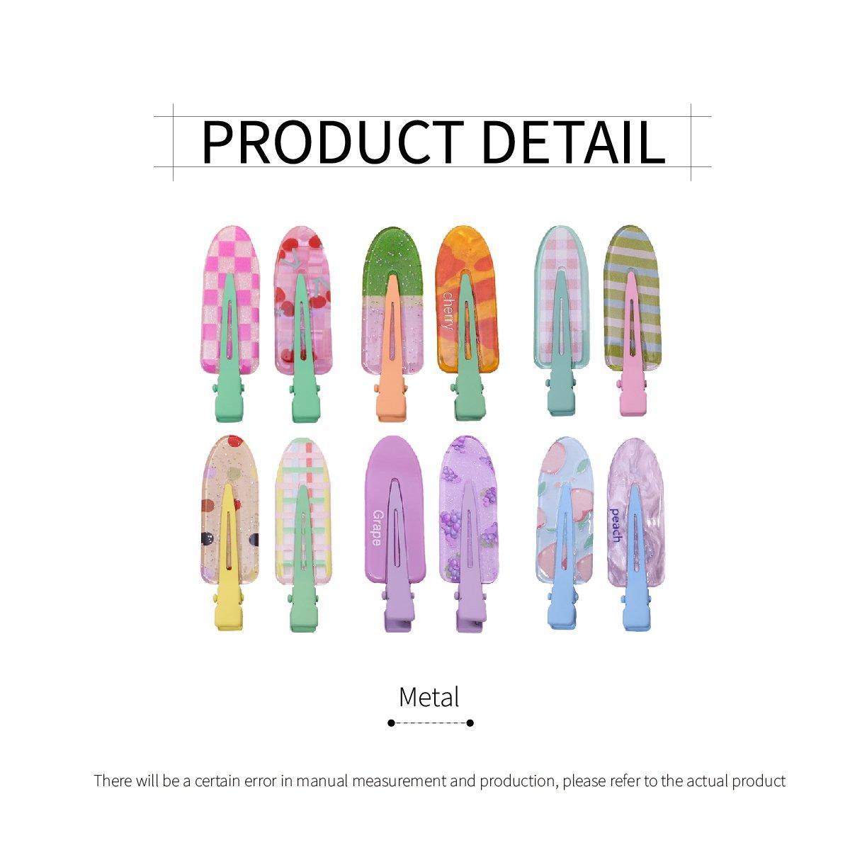 2PCS Juice Series Hair Clip Makeup Hair Accessories Colourful Hair Barrettes - Bobo