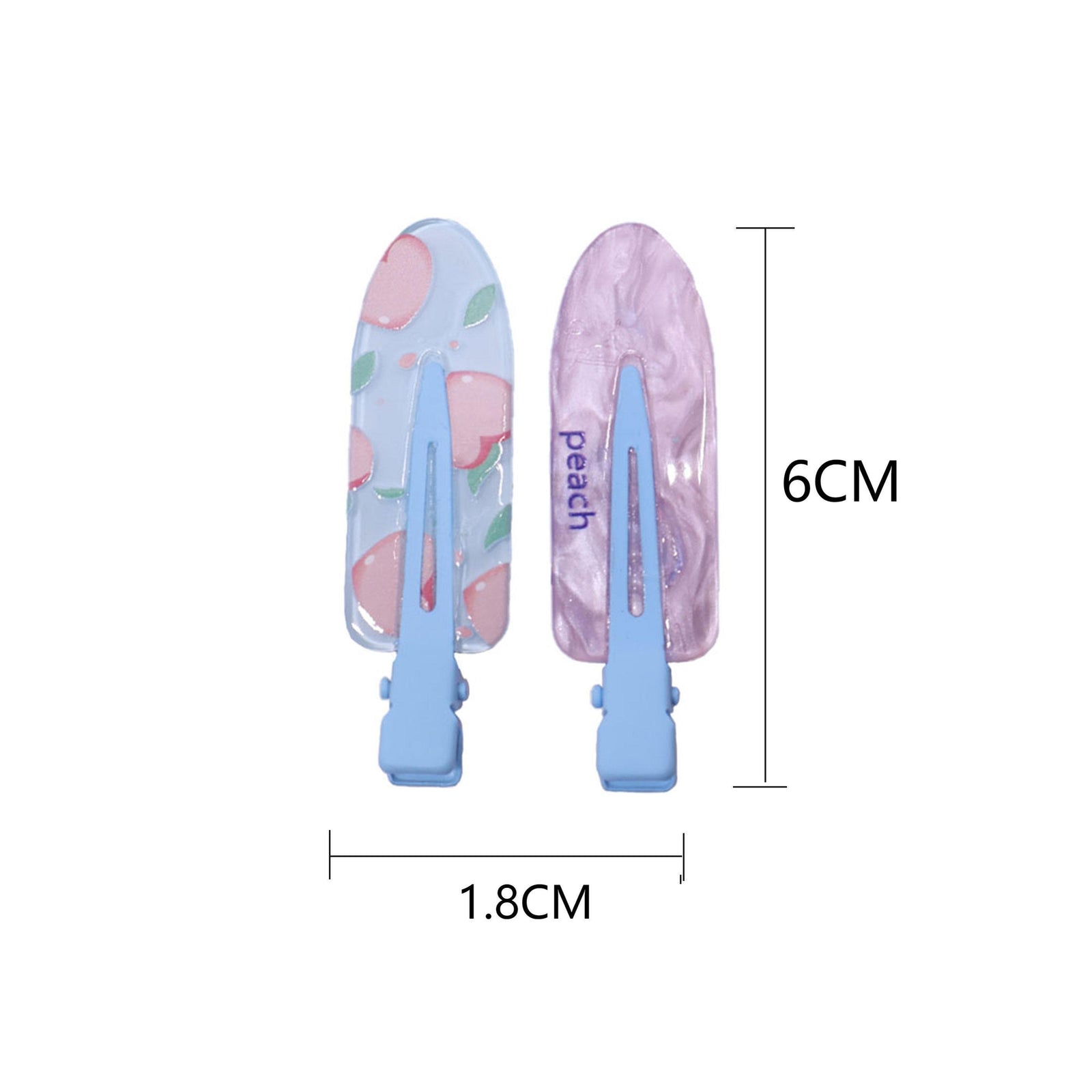 2PCS Juice Series Hair Clip Makeup Hair Accessories Colourful Hair Barrettes - Cherry