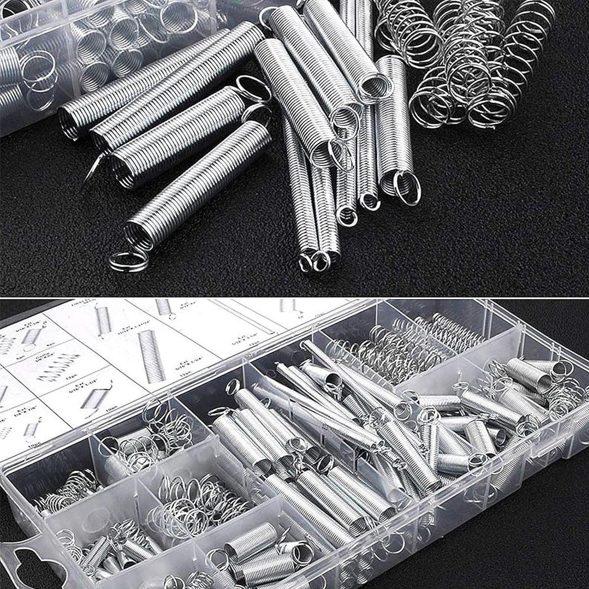 200PCS Tension Compression Springs Assortment DIY Projects Repair Tools