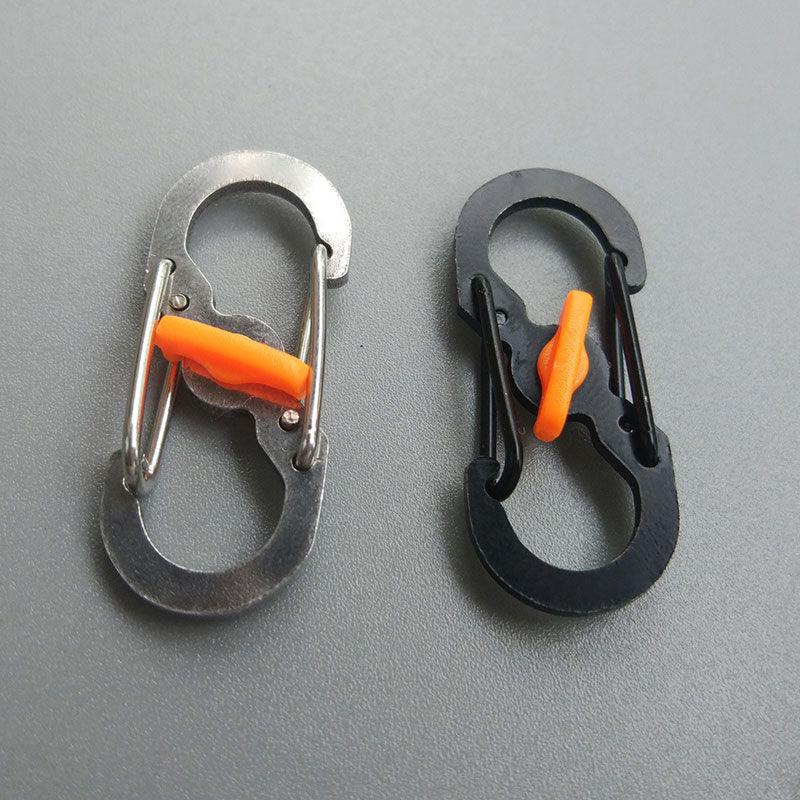 Aluminum S-biner Carabiner Keychain Clip Key Ring Snap Spring Hook Camping - Silver