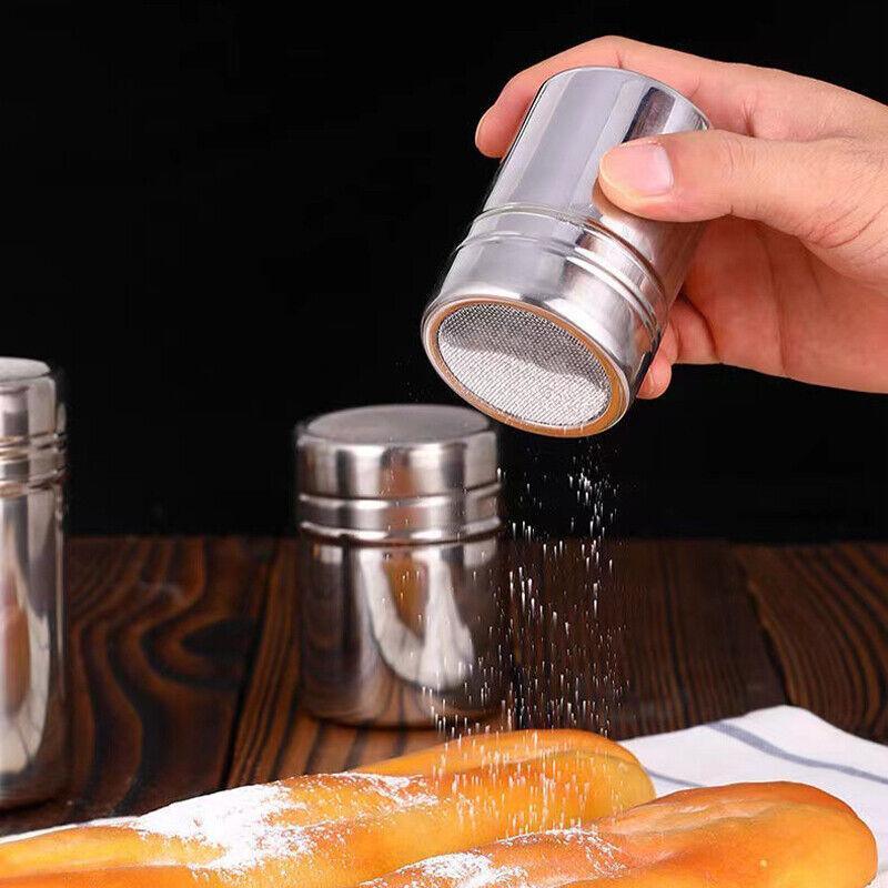 Stainless Steel Icing Sugar Cocoa Coffee Shaker Flour Duster Chocolate Powder