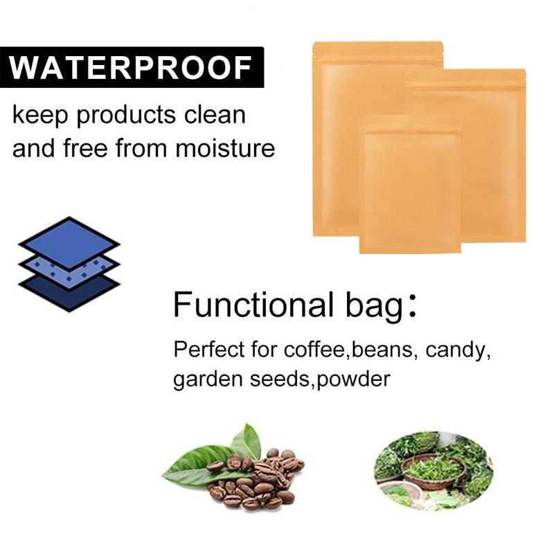 Kraft Paper Mylar Storage Self Seal Packing Pouches Aluminum Foil Packaging Bag - 6*8cm