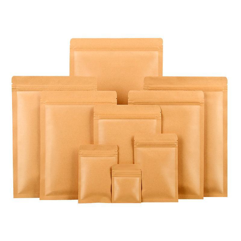 Kraft Paper Mylar Storage Self Seal Packing Pouches Aluminum Foil Packaging Bag - 14*20cm