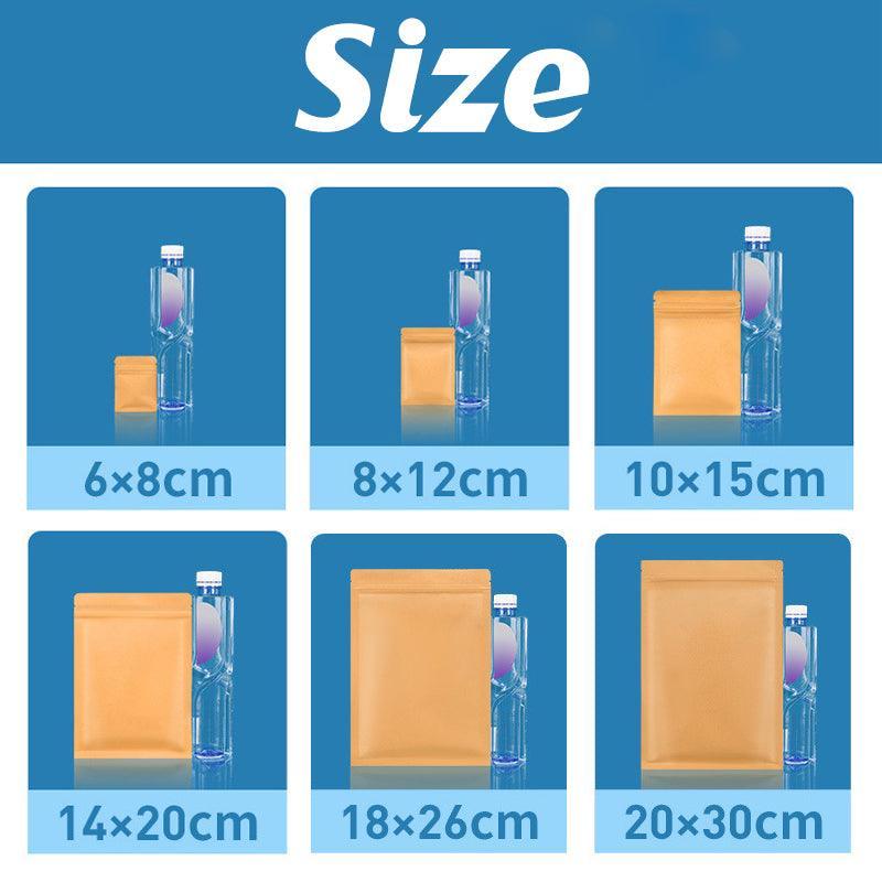 Kraft Paper Mylar Storage Self Seal Packing Pouches Aluminum Foil Packaging Bag - 14*20cm