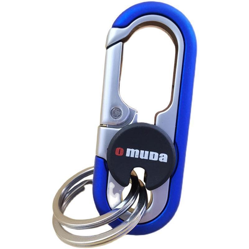 Keychains Fashion Men's Stainless Steel Ring Creative Metal Car Accessory Gift - Blue