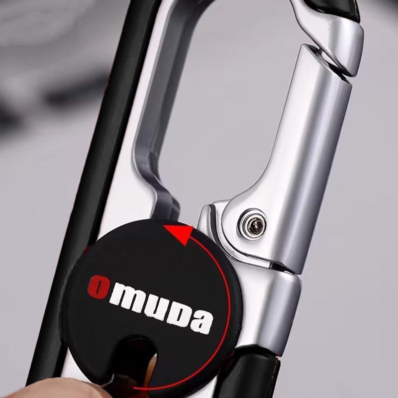 Keychains Fashion Men's Stainless Steel Ring Creative Metal Car Accessory Gift - Black