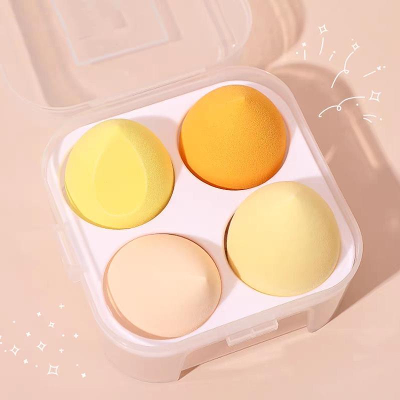4PCS Value Makeup Foundation Blender Sponge Blending Puff Cosmetic Beauty Eggs - Purple
