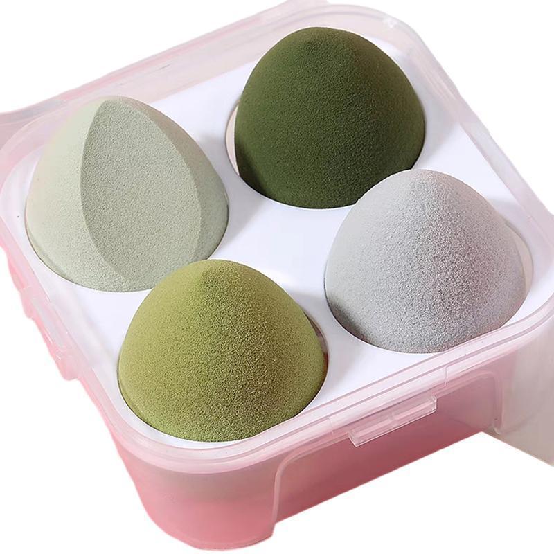4PCS Value Makeup Foundation Blender Sponge Blending Puff Cosmetic Beauty Eggs - Purple