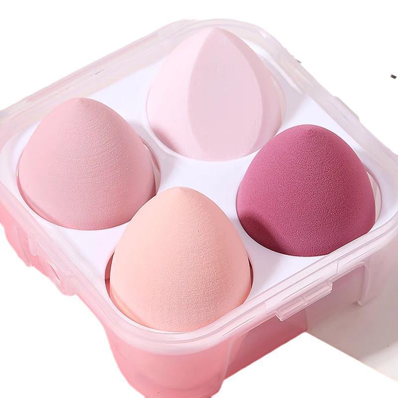 4PCS Value Makeup Foundation Blender Sponge Blending Puff Cosmetic Beauty Eggs - Green
