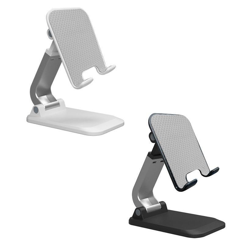 Adjustable Foldable Tablet Stand Desktop Holder Mount Mobile Phone iPad iPhone - White