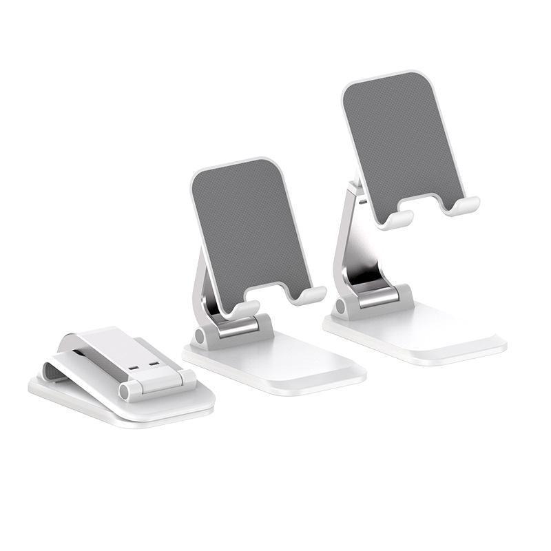 Adjustable Foldable Tablet Stand Desktop Holder Mount Mobile Phone iPad iPhone - White