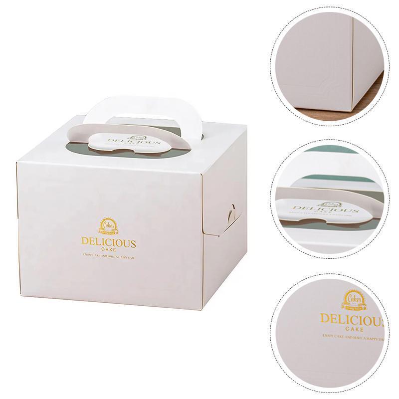 30PCS Bear Portable Cake Boxes Display Window Packing Case Party with Handle Birthday - 6 inch