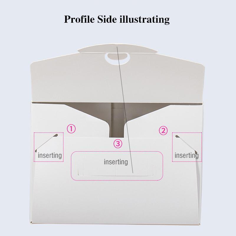 30PCS Grey Portable Cake Boxes Display Window Packing Case with Handle Birthday - 6 inch