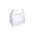 50PCS Portable Pastry Boxes Portable Cake Box Paper Cookie Boxes Sandwich Box - S-Transparent+White inner tray