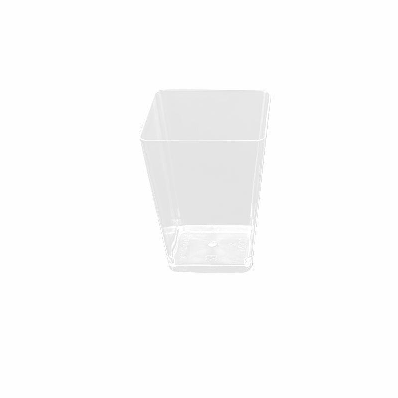 40-50 Pcs Mousse Cake Dessert Cups Clear Plastic Sample Drink Wine Jelly Tumbler - 40PCS-Square-70*42MM