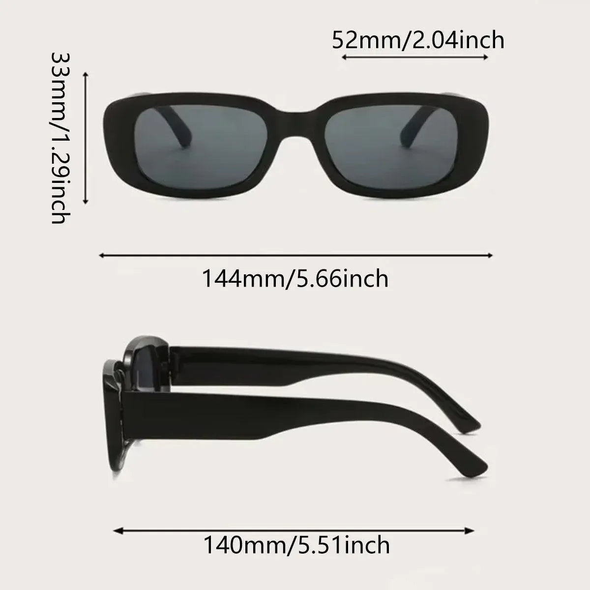 4-Piece Small Square Sunglasses Set in Four Colours