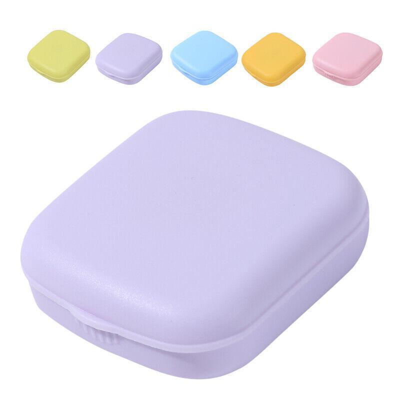 Pocket Plastic Mini Contact Lens Case Kit Outdoor Travel Holder Mirror Container - Green
