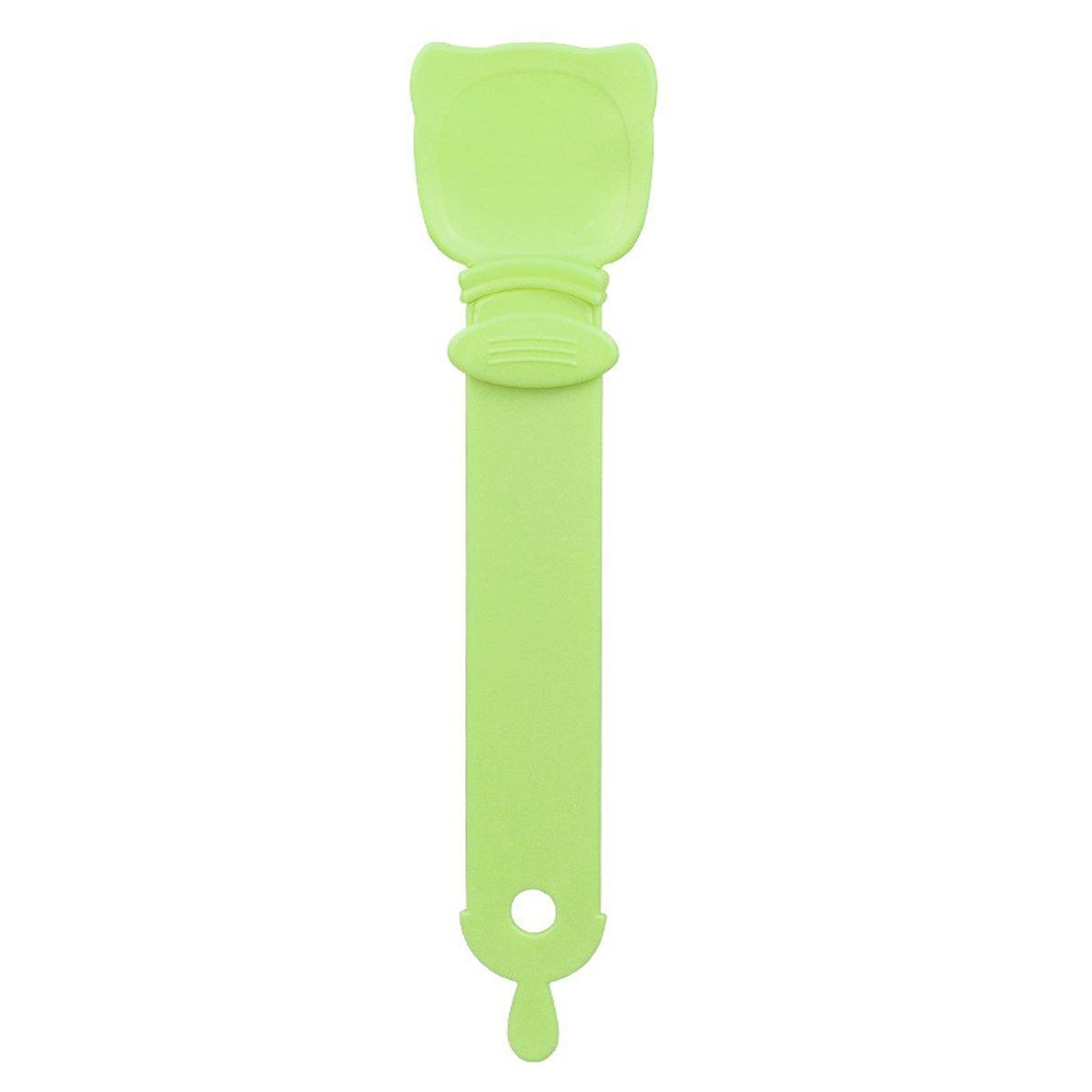 Cat Strip Scoop Squeezer Feeder Snack Spoon Easy Cat Feeding Treats - Orange