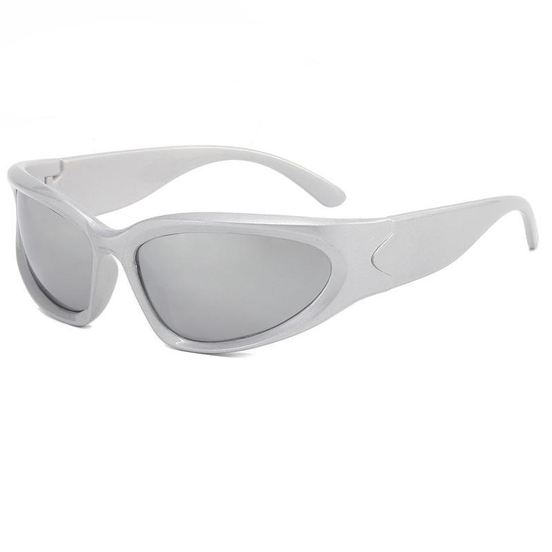 Men Sunglasses Polarized Glasses Driving Sports Outdoor Sport Fishing Eyewear - Sliver/Black