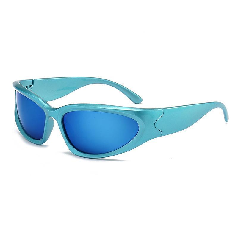 Men Sunglasses Polarized Glasses Driving Sports Outdoor Sport Fishing Eyewear - Pink/Cyan Yellow
