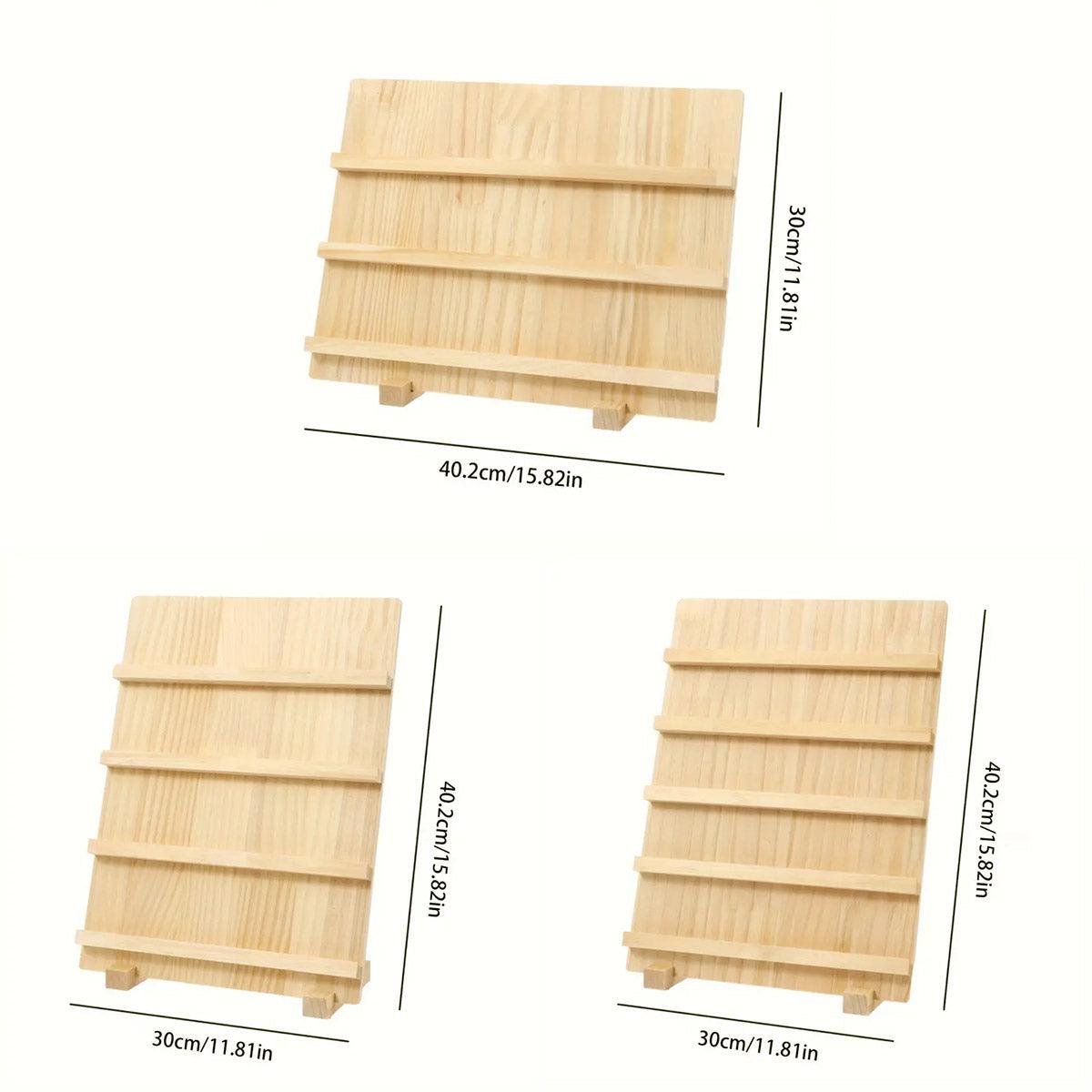 Wooden Earrings Display Rack Multi Tier Jewelry Stand Organizer Earrings Holder - 5-Tier