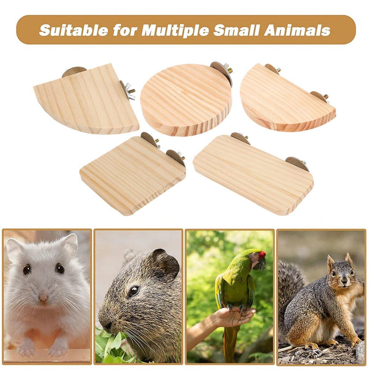 Hamster Parrot Play Stand Jump Platform Squirrel Cage Accessories Gear Pet Toy - A2101 (10*10*1.2cm)