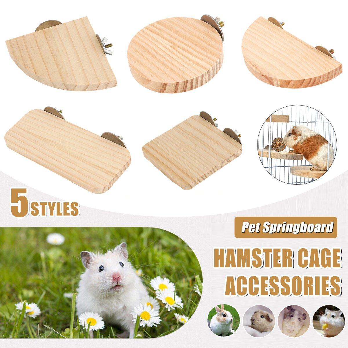 Hamster Parrot Play Stand Jump Platform Squirrel Cage Accessories Gear Pet Toy - A2109 (9.5*9.5*1.5cm)