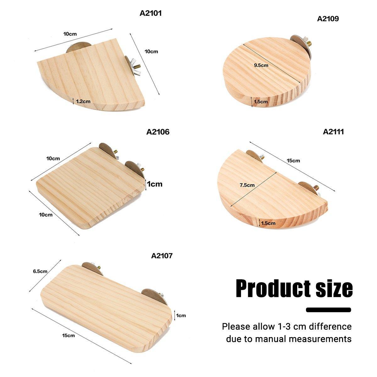 Hamster Parrot Play Stand Jump Platform Squirrel Cage Accessories Gear Pet Toy - A2111 (15*7.5*1.5cm)