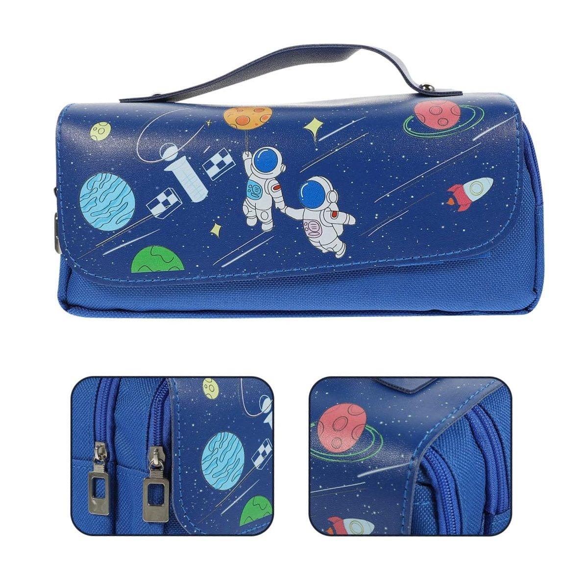 Functional Pencil Case Stationery Bag Pen Holder Storage Organizer for School - 01