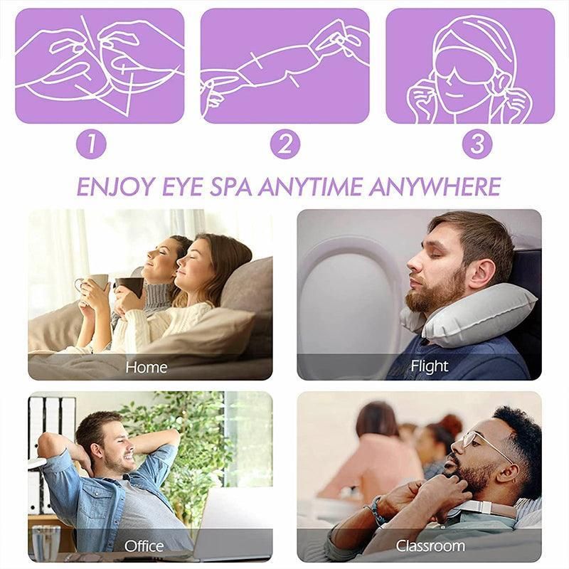 3Pcs Steam Warm Eye Pad Mask Relieve Fatigue Over Worked Eyes Comfortable Health