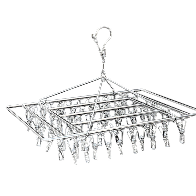 30/40/55 Pegs Stainless Steel Laundry Sock Underwear Clothes Dryer Rack Hanger - 55Pegs