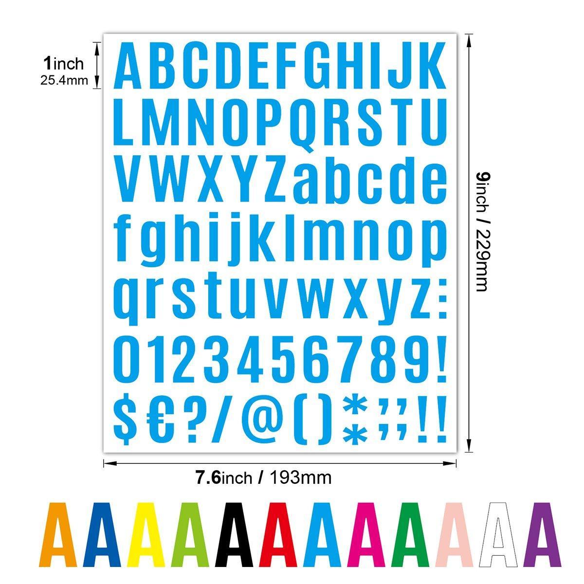 10pcs Letter Stickers Colorful DIY Scrapbooking Water Bottle Greeting Cards - Yellow