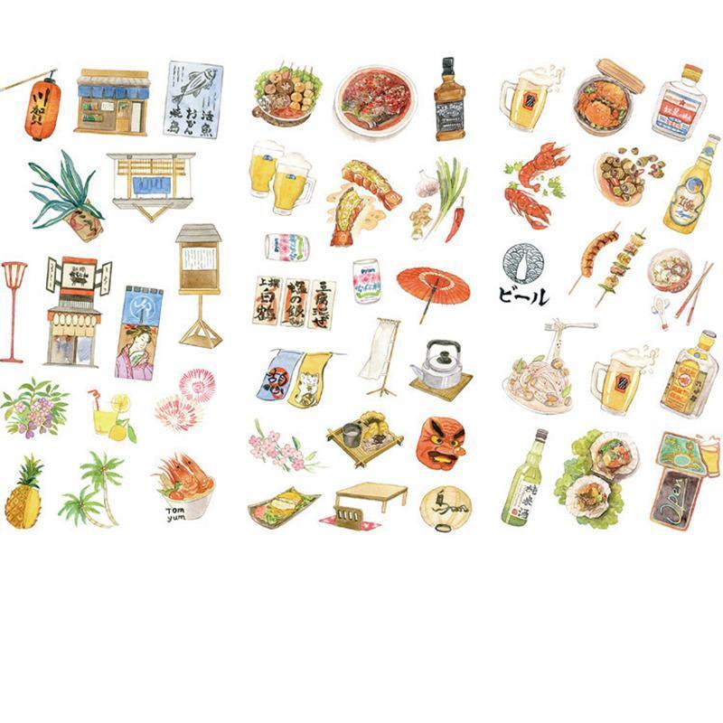 15-Style Creative Student Graffiti Sticker Set Small Fresh Sticker - G-Bangkok Cuisine