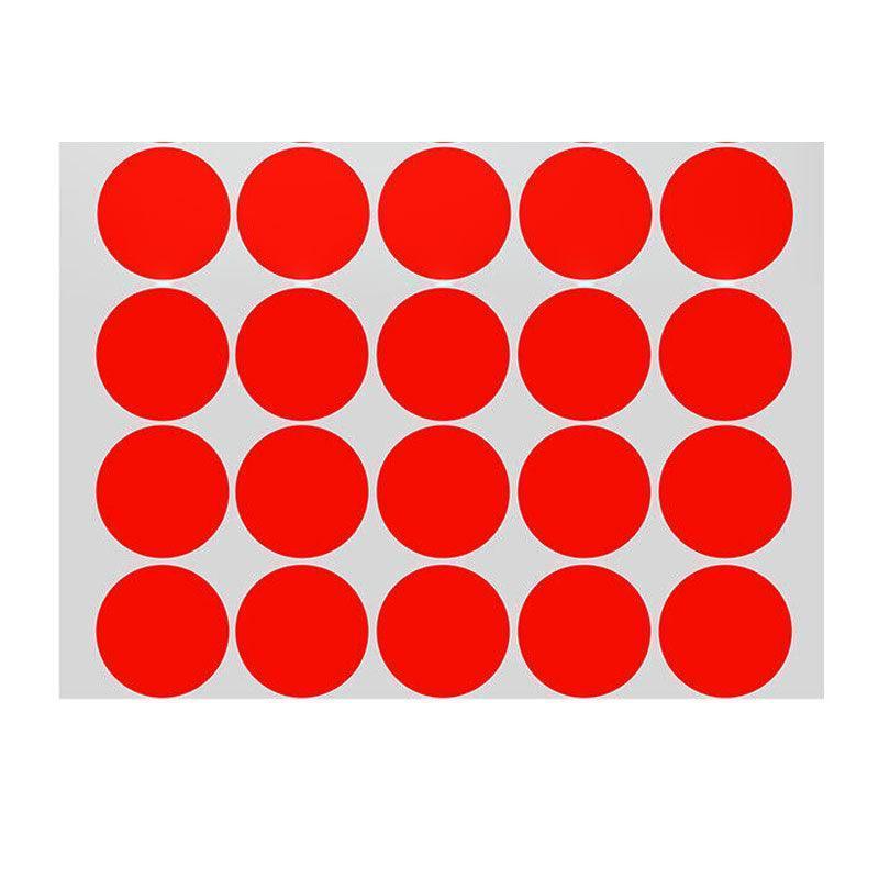 Red Assorted Sizes Colour Sticker Dots Adhesive Round Labels Circular Spot Scrapbook - 8mm*260 Dots