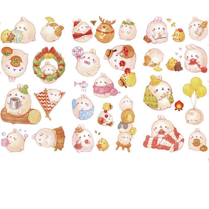 15-Style Creative Student Graffiti Sticker Set Small Fresh Sticker - L-Hand Painted flower leaves