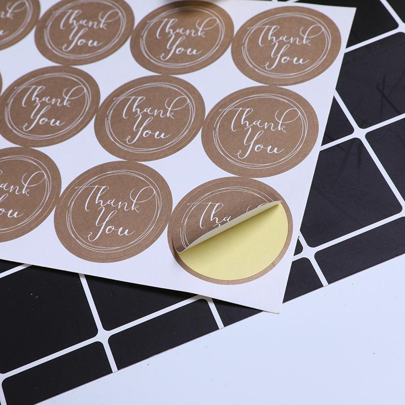 UP TO 80PCS Stickers Labels Thank You Stickers Gift Wrapping Craft Scrapbook DIY - 12*5PCS Style 4