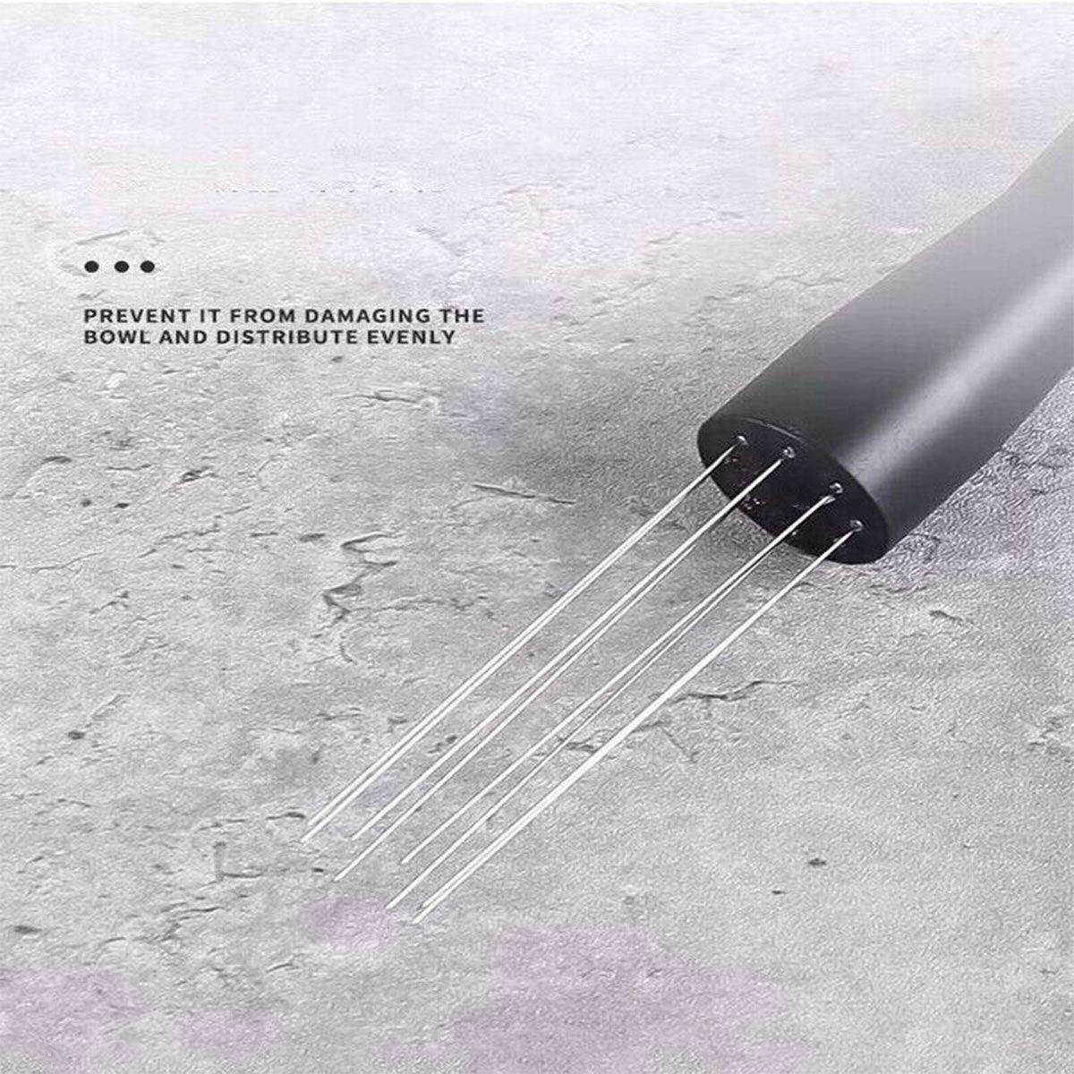 Stainless Steel Coffee Distributor Needle Espresso Stirring Tool Powder Tamper - Silver