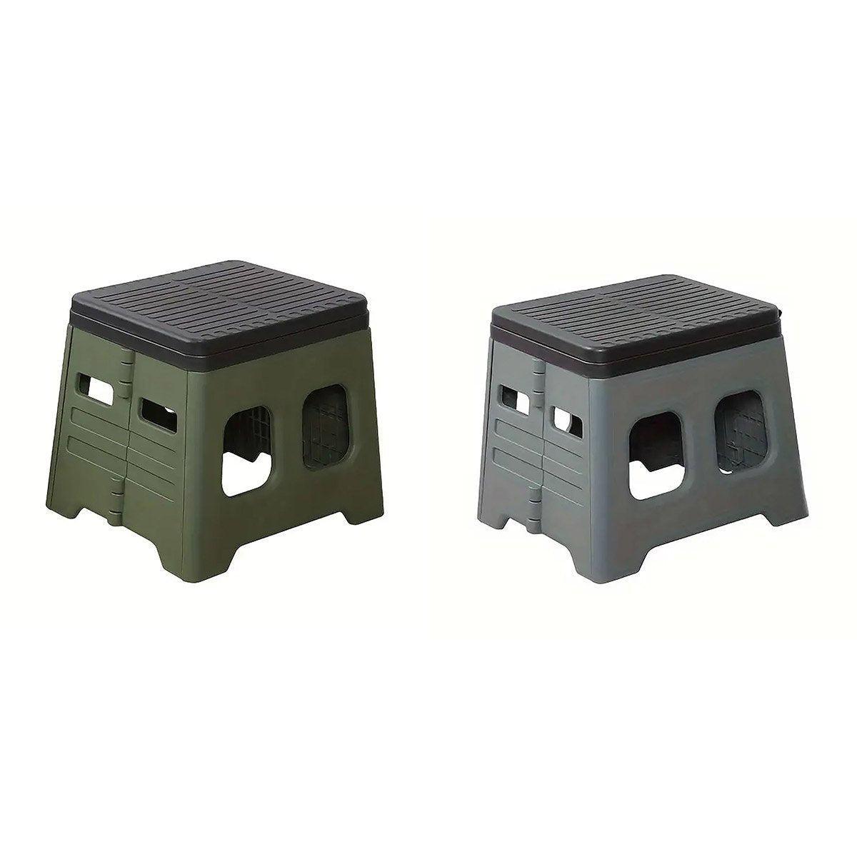 Outdoor Travel Toilet Portable Folding Stool Seat for Camping Hiking and Outdoor - Green