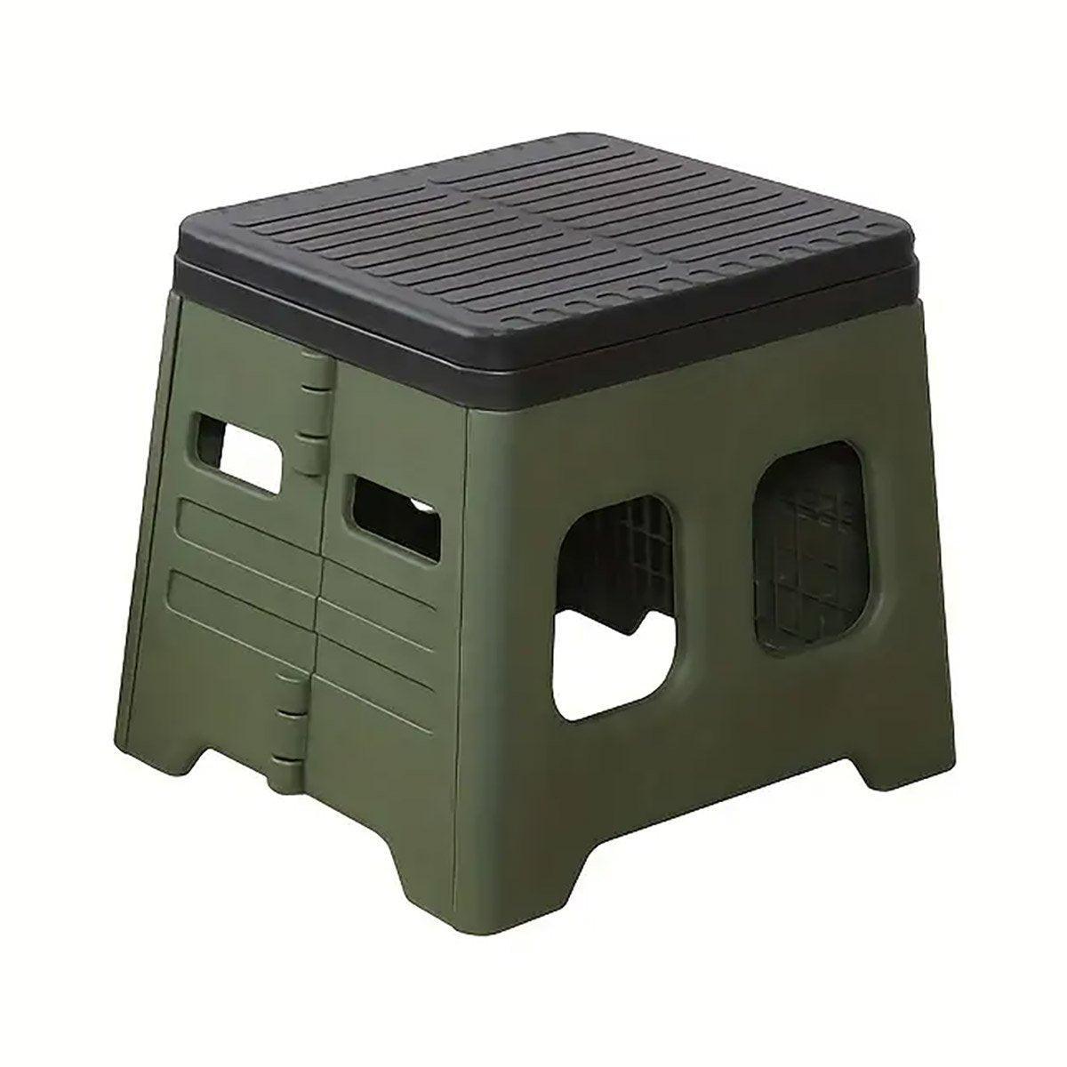 Outdoor Travel Toilet Portable Folding Stool Seat for Camping Hiking and Outdoor - Green