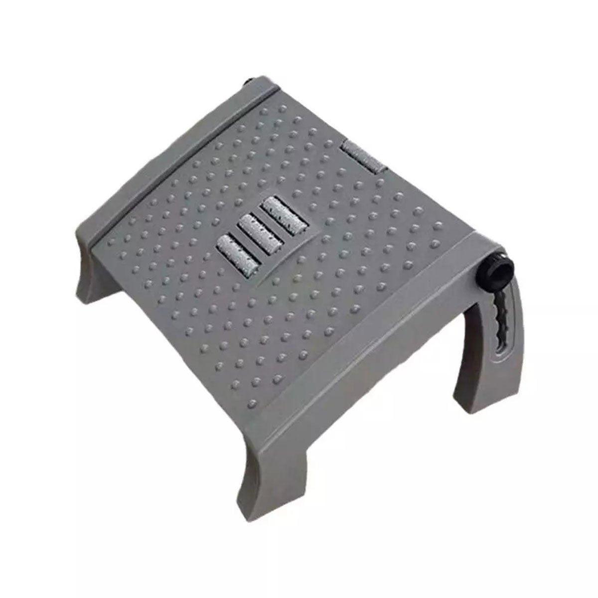 1PC Adjustable Office Foot Rest Pedal Stool Sofa Leg Support for Home or Desk Use - Grey