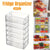 6pcs Transparent Fridge Organizer Storage Box for Kitchen and Food Organization